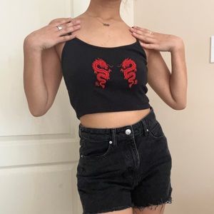 Urban Outfitters dragon crop top